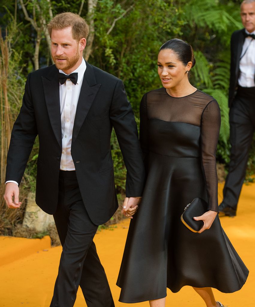 Prince Harry and Meghan Markle attend the European Premiere of Disney's The Lion King at the Odeon Luxe cinema, Leicester Square in London