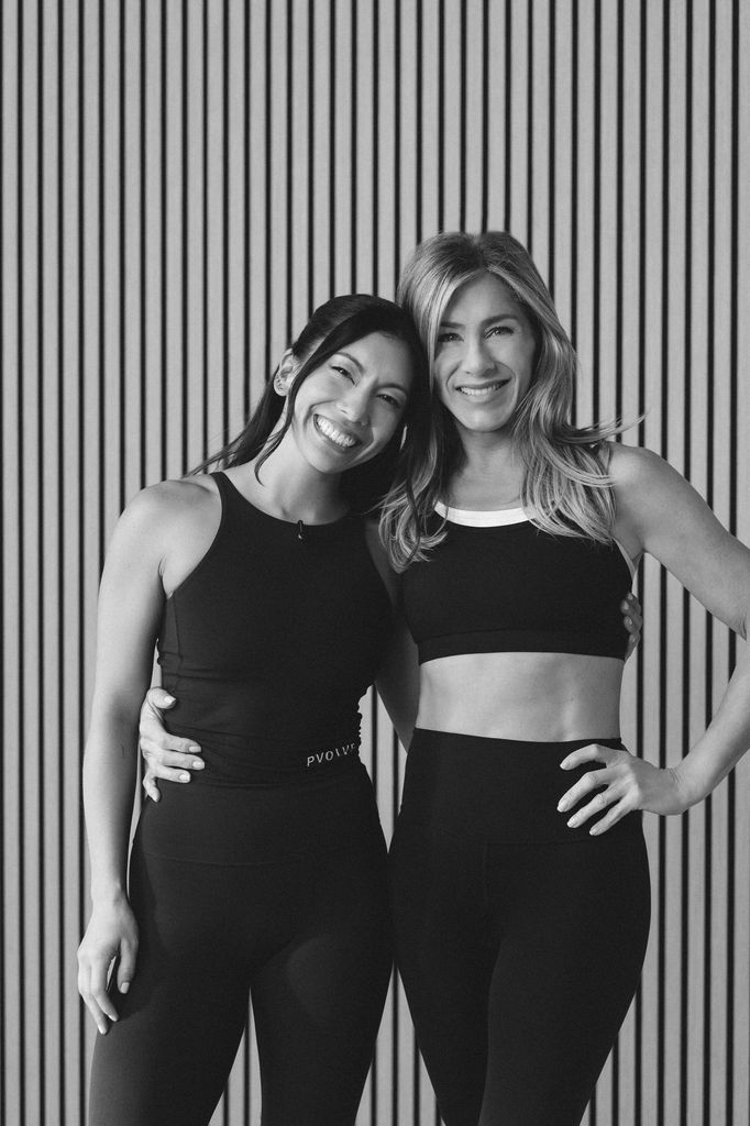 Jennifer Aniston pictured with her personal trainer Dani Coleman