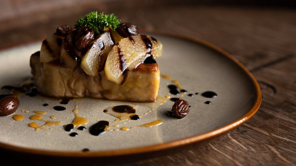 Foie Gras with fruits French Food