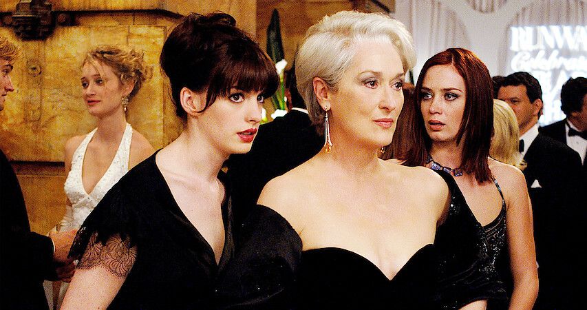 Anne Hathaway, Meryl Streep  and Emily Blunt in The Devil Wears Prada