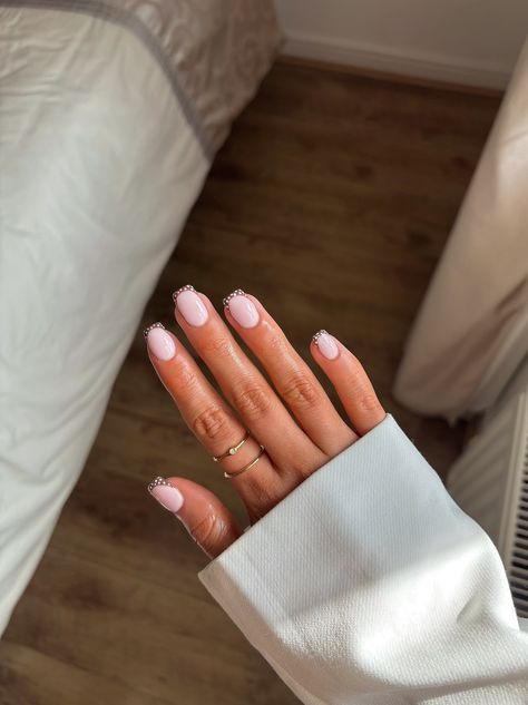 polka dot french manicure