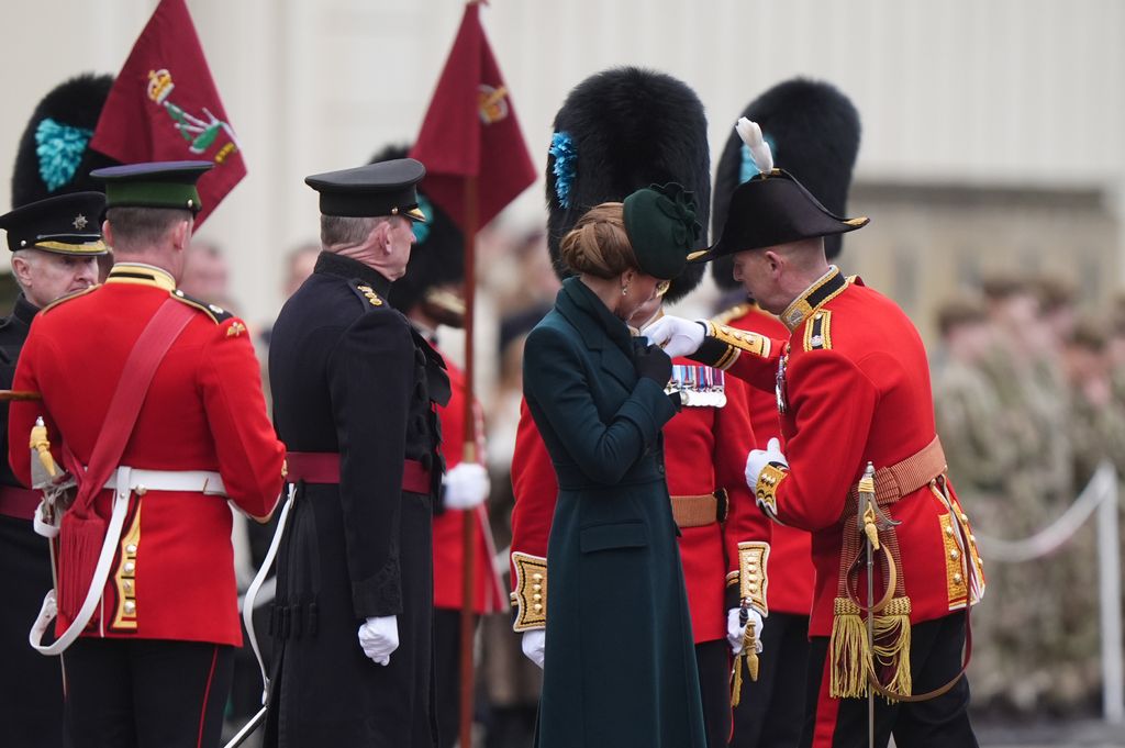 Kate is given her own sprig of shamrock