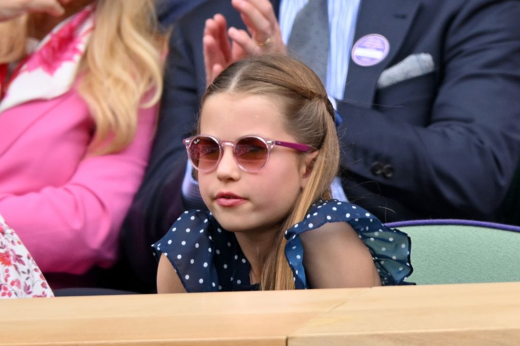 princess charlotte in polka dot dress wimbledon