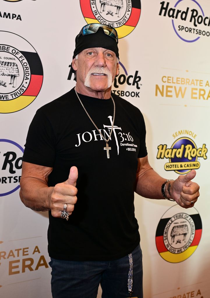 hulk hogan giving thumbs up to the camera