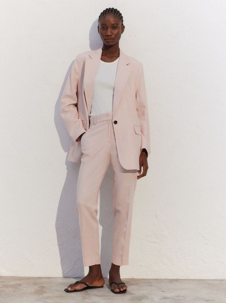 Baby pink suit for women