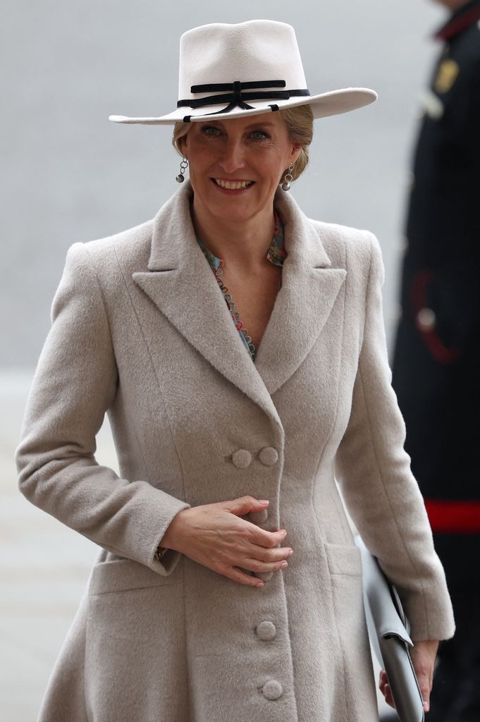 Britain's Sophie, Duchess of Edinburgh arrives to attend an annual Commonwealth Day service ceremony at Westminster Abbey in London, on March 11, 2024