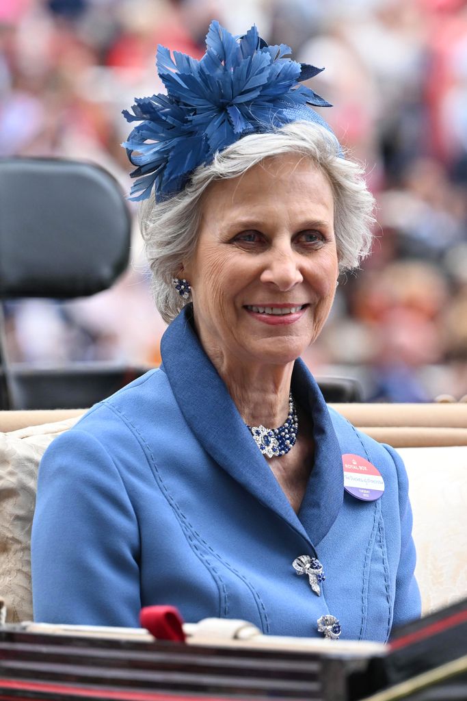 The Duchess of Gloucester arrived in a carriage
on day 1