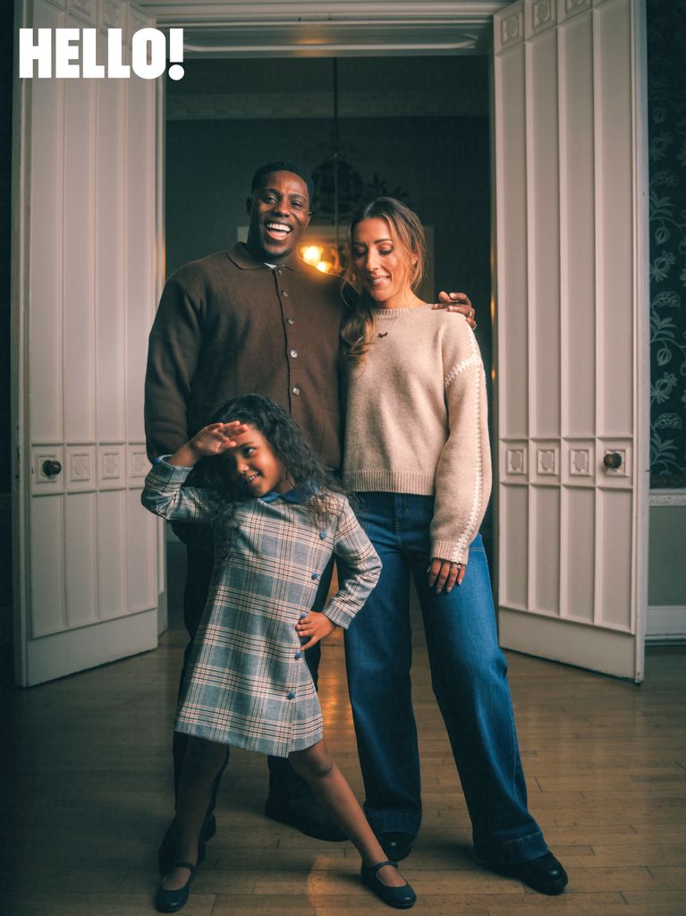 Aubreé-Isla entertains the shoot team by doing Gladiators poses