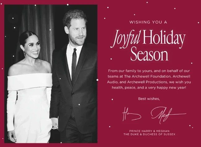 Prince Harry and Meghan Markles 2022 Christmas card