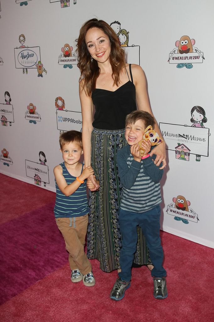 LOS ANGELES, CA - APRIL 30:  Actress Autumn Reeser, Finn Warren, and Dash Warren attend the WE ALL PLAY FUNdraiser hosted by the Zimmer Children's Museum at the Zimmer Children's Museum on April 30, 2017 in Los Angeles, California.  (Photo by David Livingston/Getty Images)