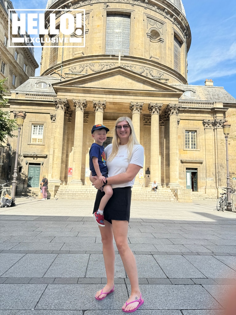 Rebecca Adlington with her son Albie