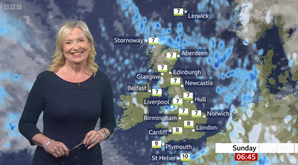 Carol Kirkwood on BBC Breakfast