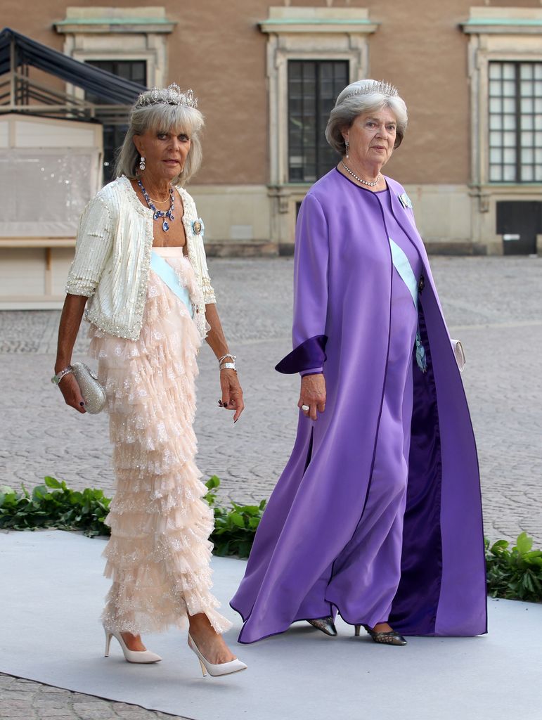  Princess Birgitta of Sweden and Princess Margaretha Mrs. Ambler attend the wedding of Princess Madeleine of Sweden and Christopher O'Neill 