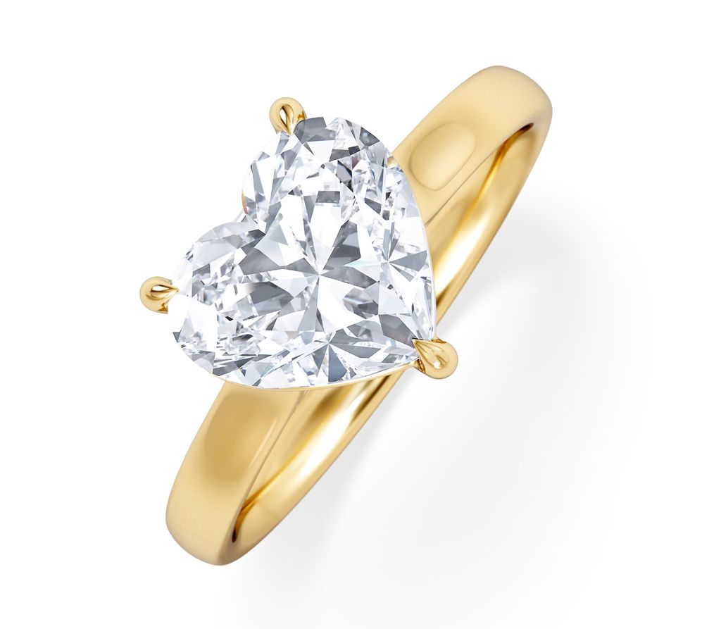 The Diamond Store Amora Heart 2.00ct Lab Lab Intaning Ring