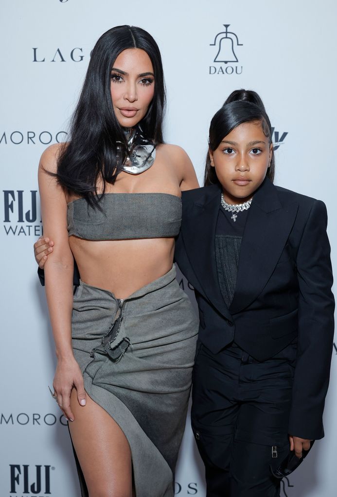 Kim and North West in April 2023