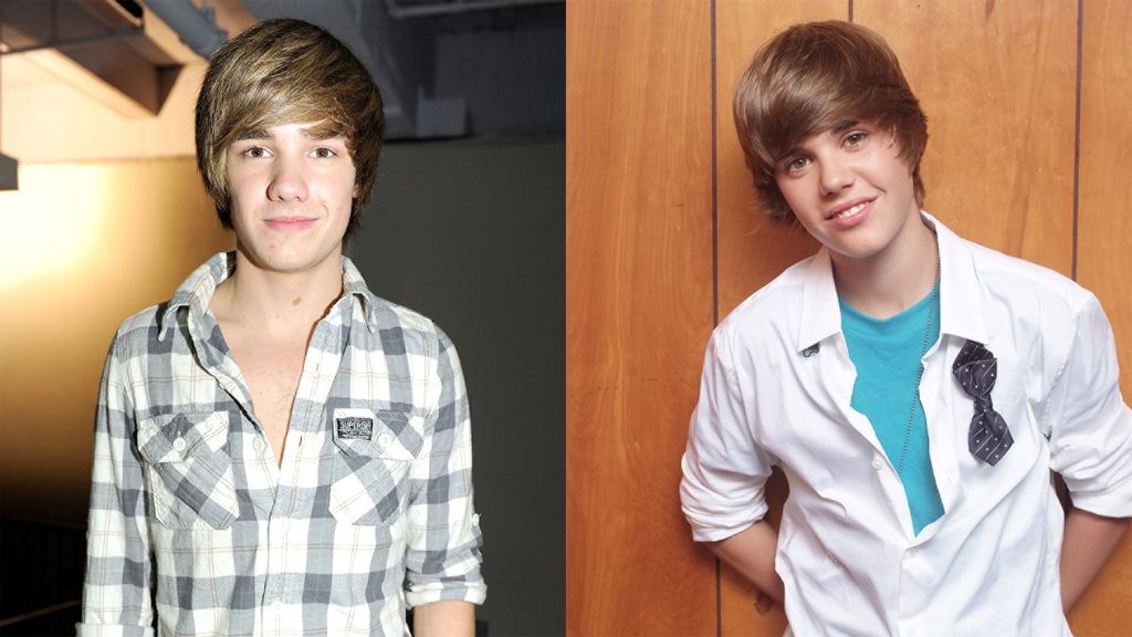 Left: Liam Payne Right: Justin Bieber