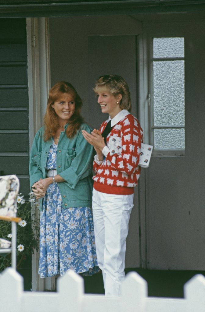 Diana, Princess of Wales and her friend Sarah Ferguson in 1983 