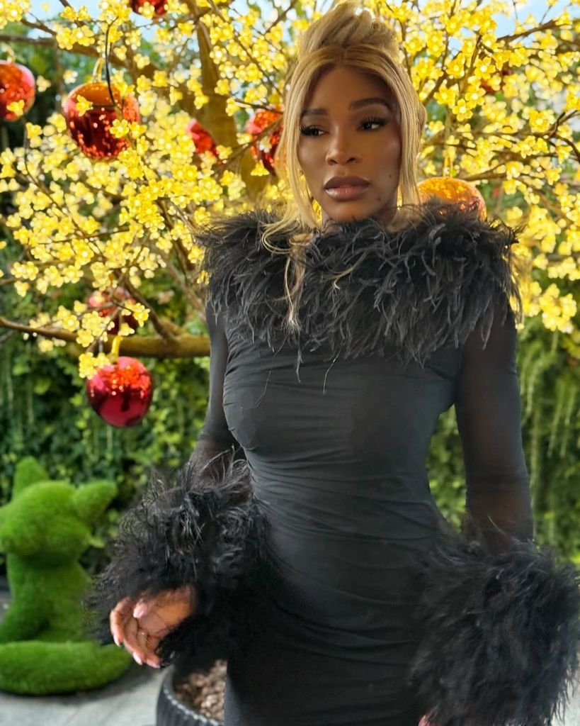 serena williams gray dress 