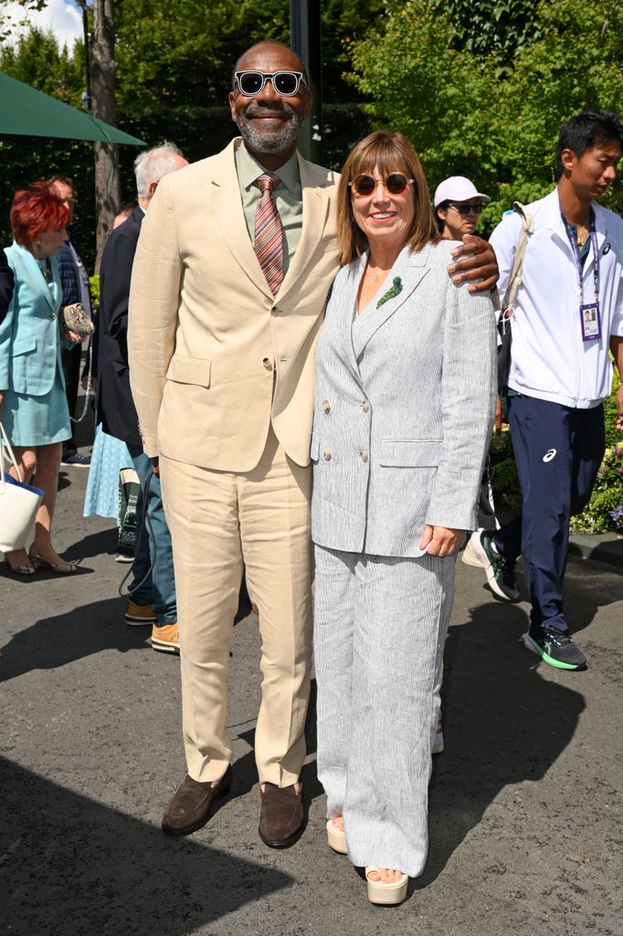  Sir Lenny Henry and Lisa Makin attend day eight of the Wimbledon Tennis Championships at the All England Lawn Tennis and Croquet Club