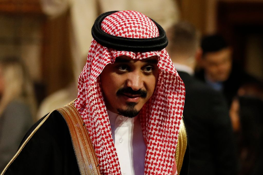 Saudi Ambassdor to the UK Khalid bin Bandar bin Sultan al-Saud walks through the Central Lobbey as he attends the State Opening of Parliament at the Houses of Parliament on December 19, 2019 in London, England