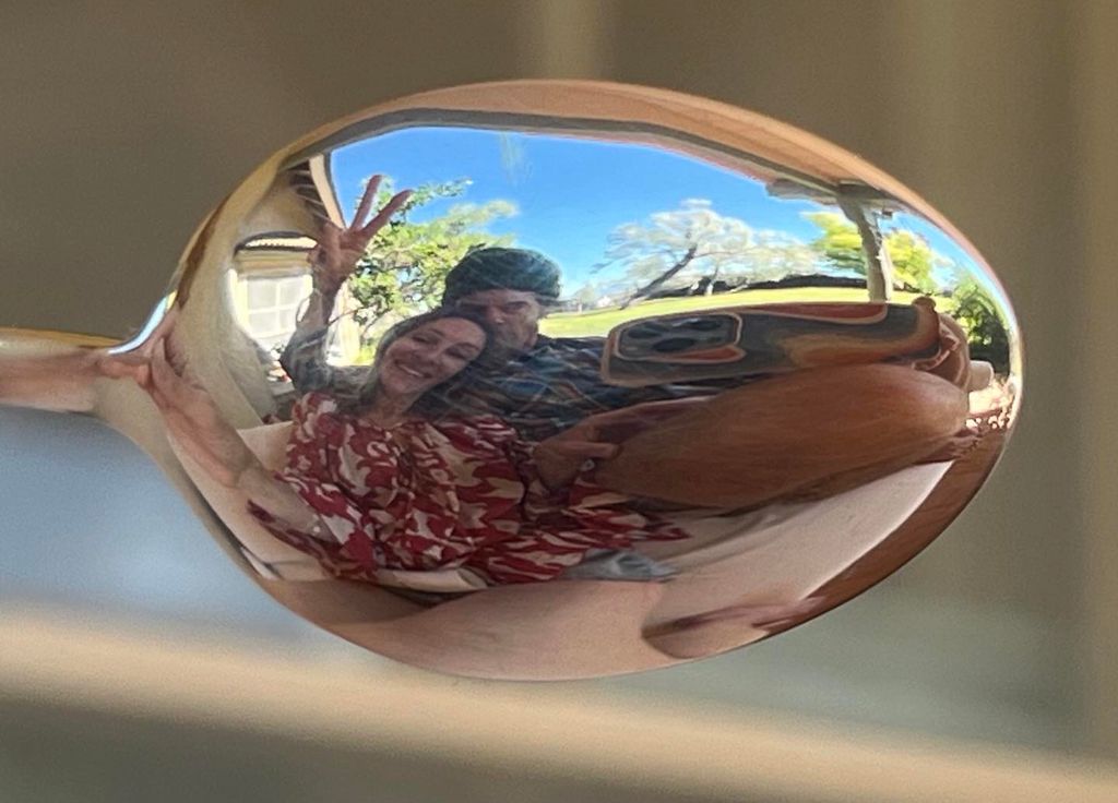 Photo de Julia Roberts et Danny Moder Reflection dans une cuillère