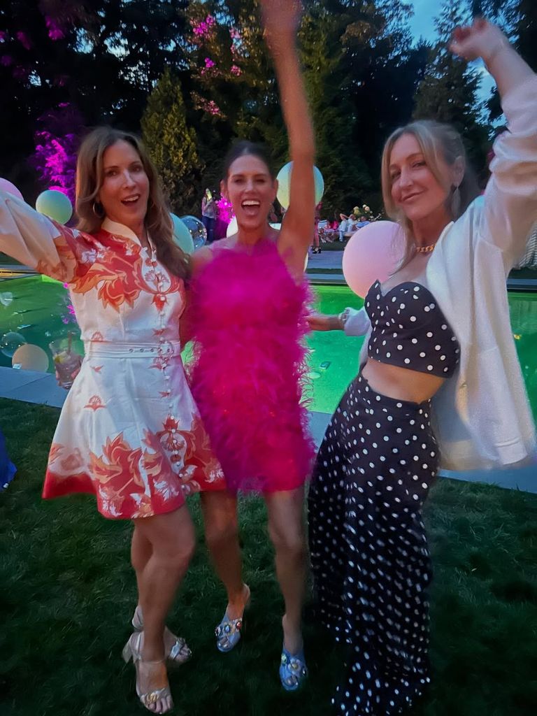 Lara Spencer celebrates with her friends at a 50th birthday pool party, shared on Instagram