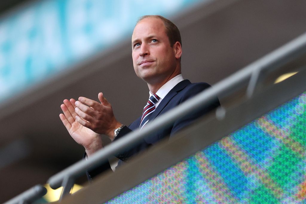 Prince William clapping during Euro 2020 semi-final