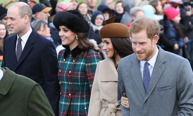 Prince William, Kate Middleton, Meghan Markle and Prince Harry at Christmas 2017