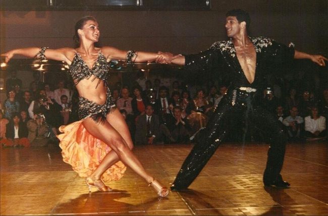 Shirley and Corky Ballas dancing together