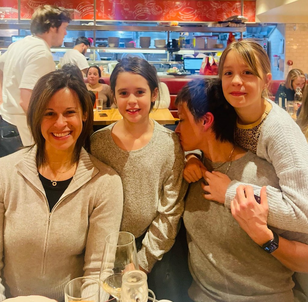 Photo shared by Jenna Wolfe on Instagram February 2023 on the occasion of her daughter's birthday, pictured with ex-wife Stephanie Gosk