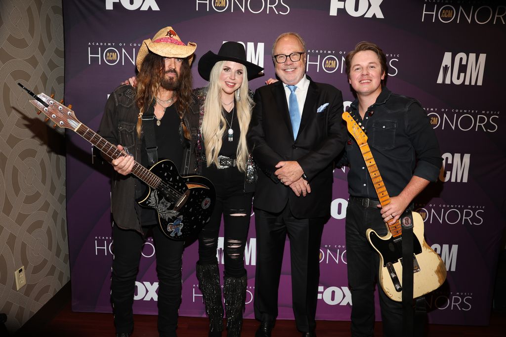 Billy Ray Cyrus, FIREROSE, Mike Dungan, and Travis Denning attend the 16th Annual Academy of Country Music Honors