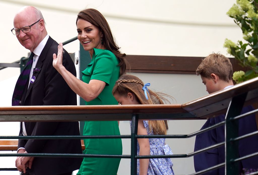 The Princess of Wales, with Prince George and Princess Charlotte at wimbeldon