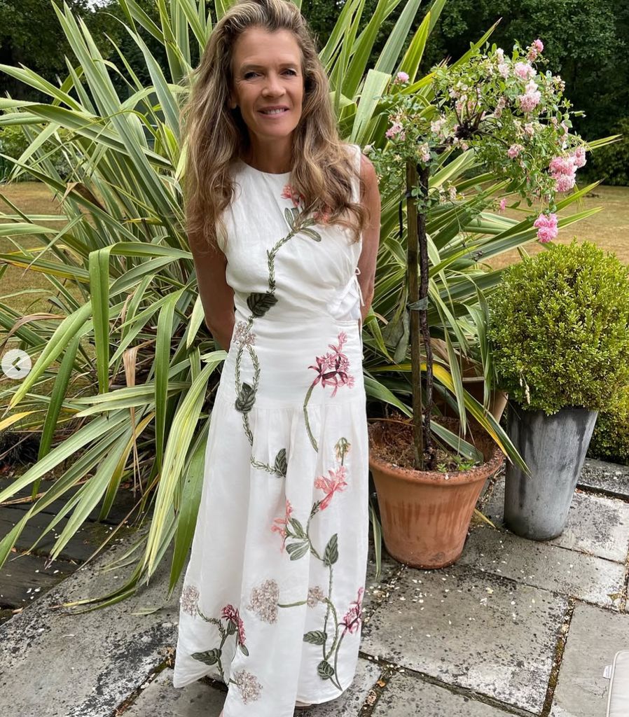 Annabel Croft cut out dress at wimbledon