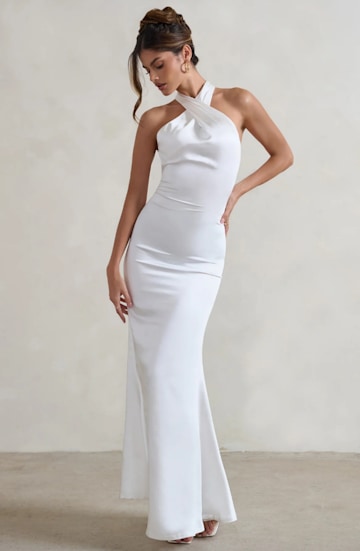 Club L London halterneck wedding dress