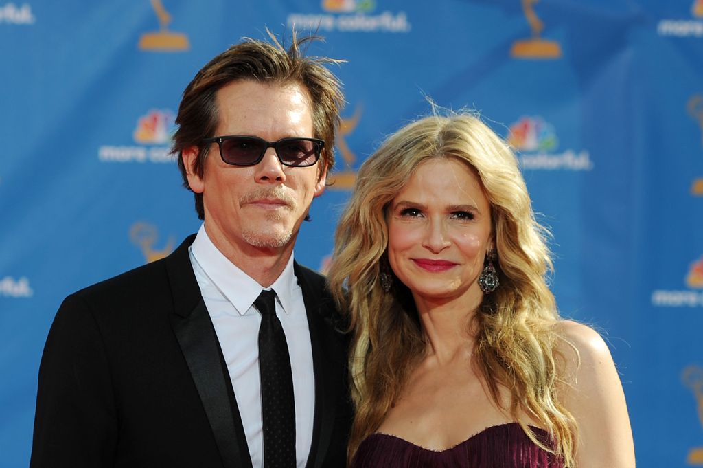 Kevin Bacon and actress Kyra Sedgwick arrive at the 62nd Annual Primetime Emmy Awards