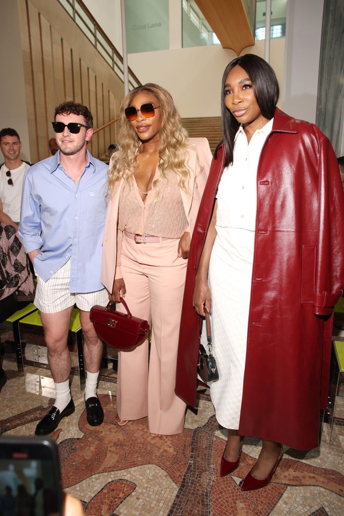 Paul Mescal, Serena Williams and Venus Williams pose for photo