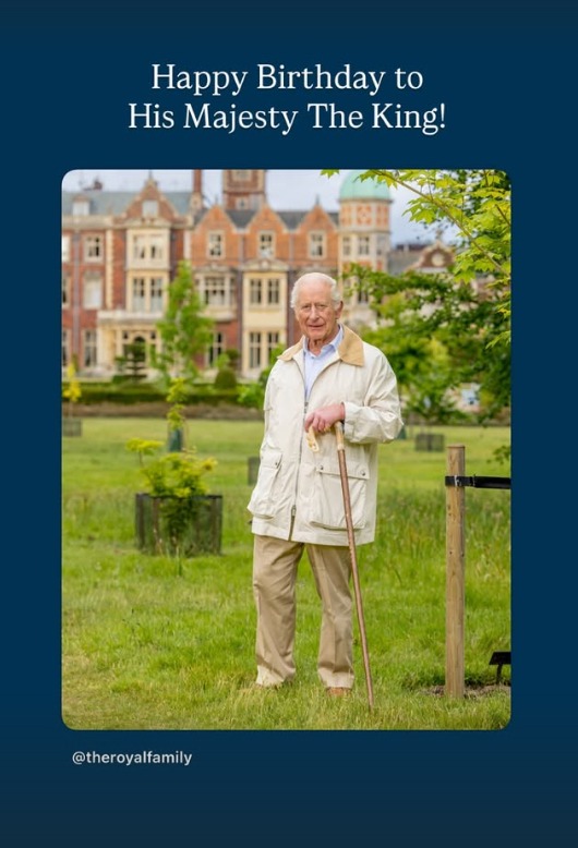 Prince William and Kate's birthday message to King Charles