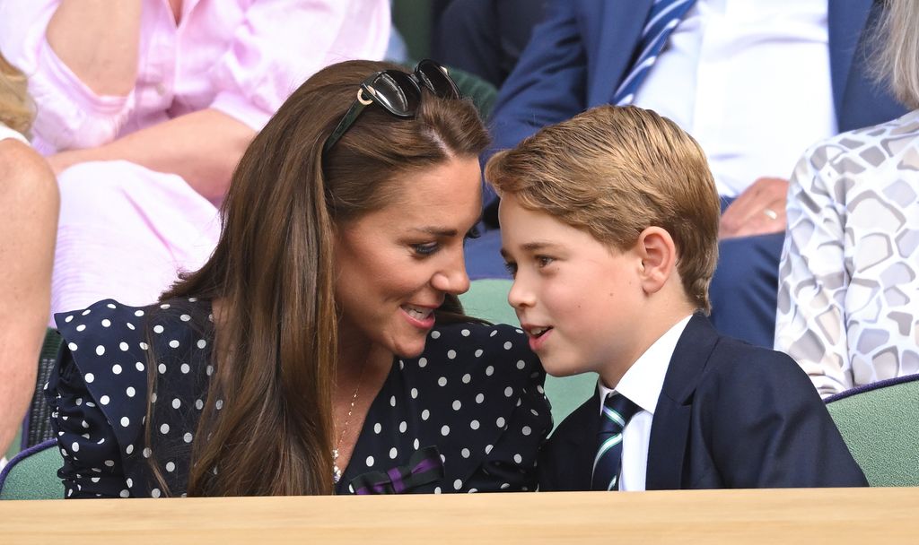 Princess Kate and Prince George attend the Men's Singles Final at Wimbledon in July 2022