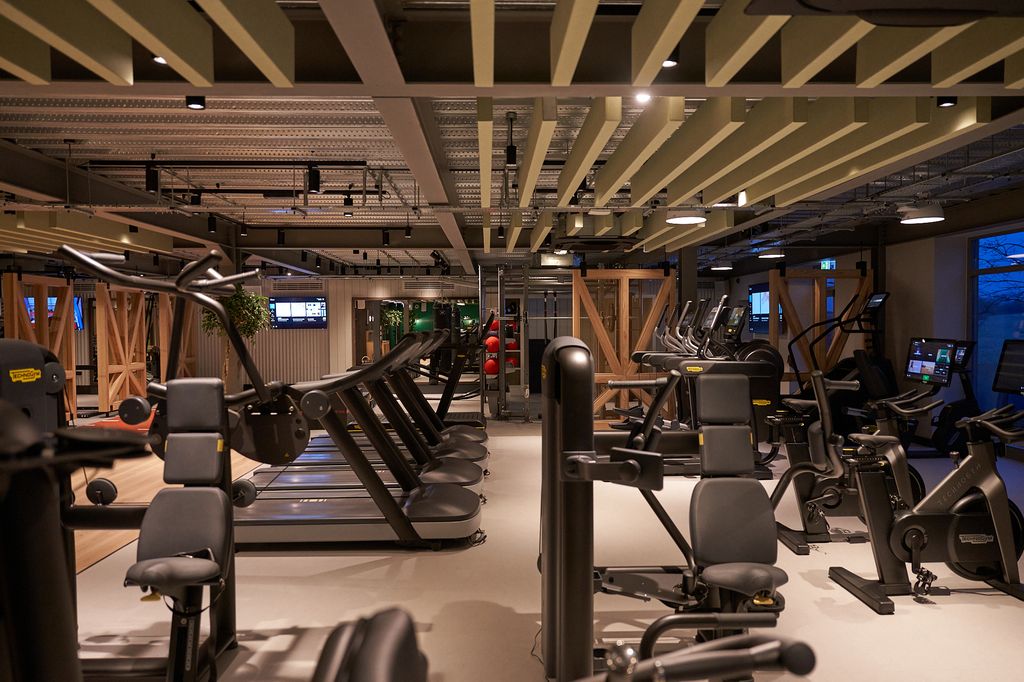 inside the gym at calcot & spa