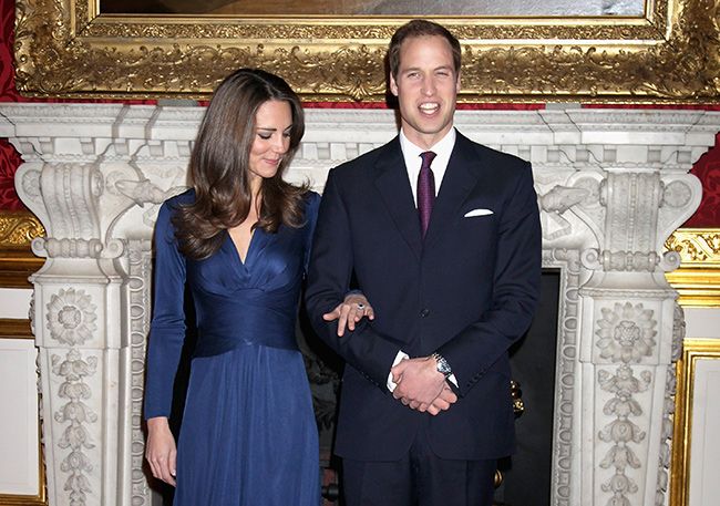 William and Kate at their engagement announcement