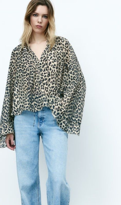 Top de impresión de leopardo H&M
