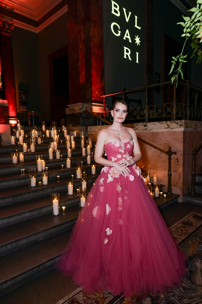 Lady Kitty Spencer in a beautiful rosy gown