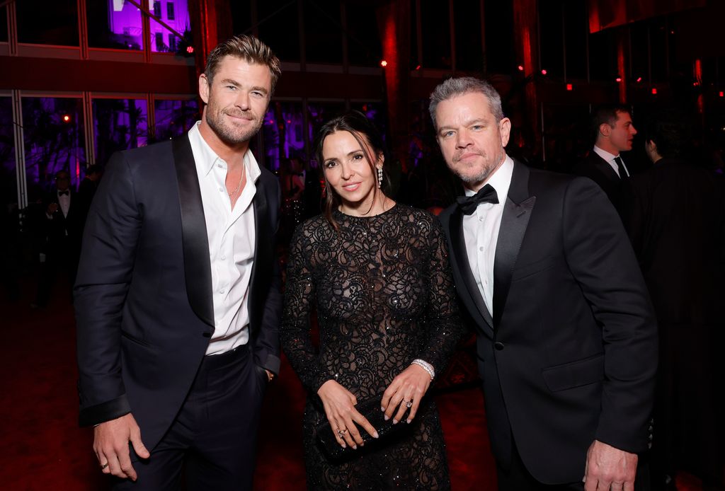 chris hemsworth matt damon wife luciana barroso