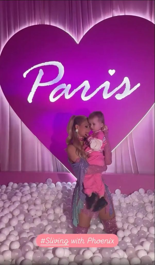 Paris and her son Carter