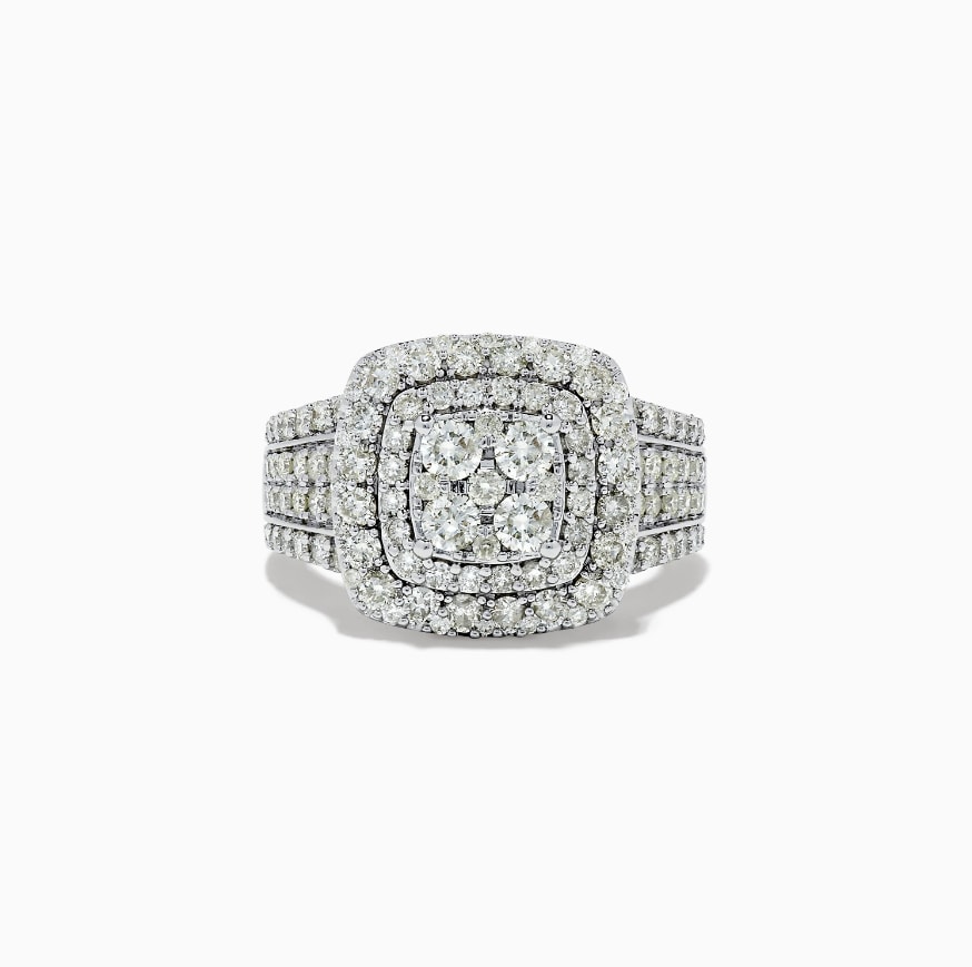 Bouquet 14K White Gold Diamond Ring - Effy