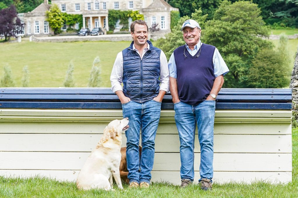 Peter Phillips and Captain Mark Phillips at Gatcombe Park