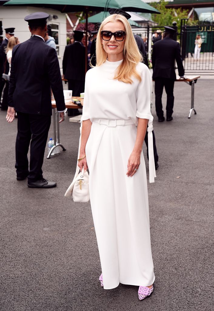 Katherine Jenkins arrives on day one of the 2024 Wimbledon Championships