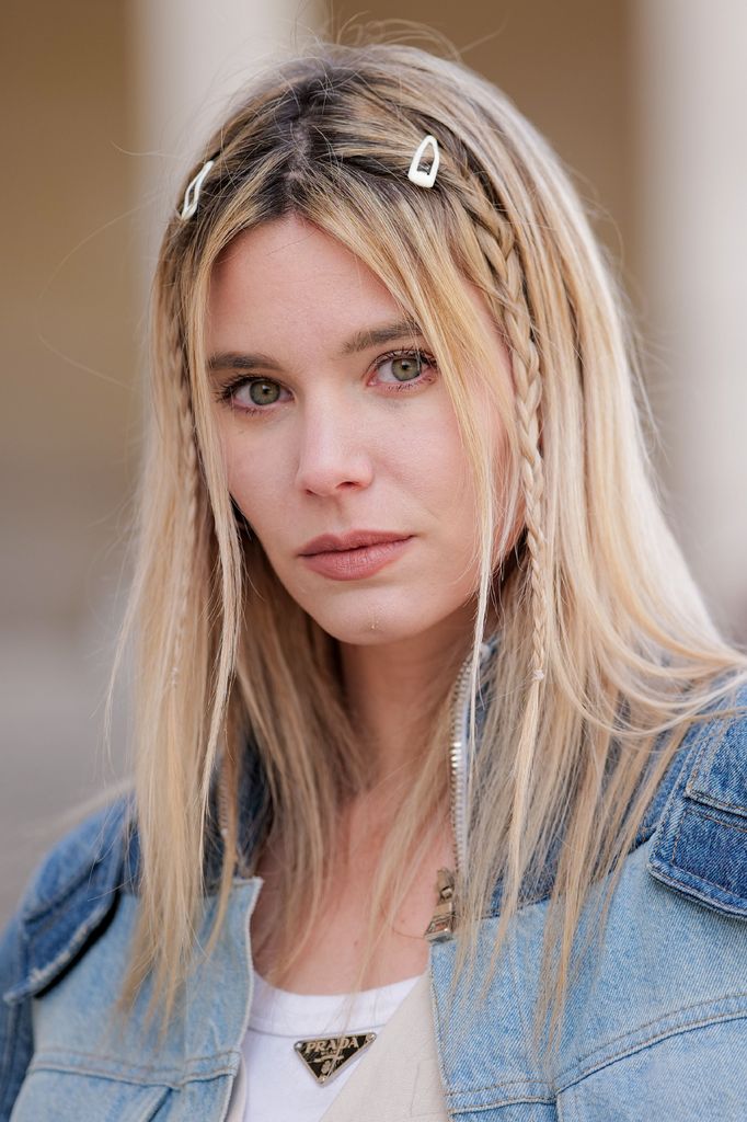 blonde woman wearing baby braids hairstyle from the 90s today