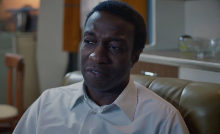 Close up of man in white shirt