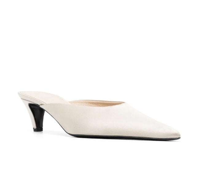 55mm Pointed-toe Satin Mules - Toteme